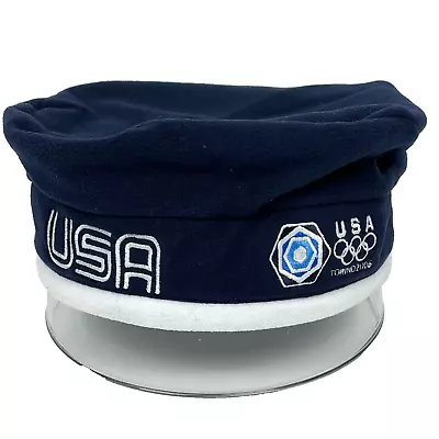 NWT 2006 US Winter Olympic Team Official Roots Beret Blue & White One Size (A8) • $28.79