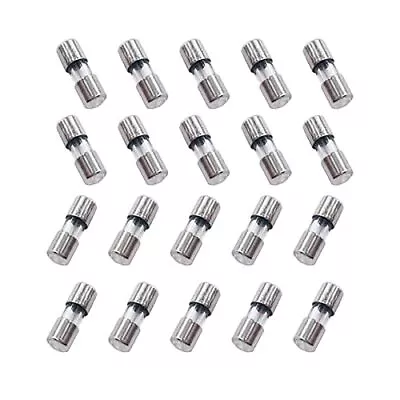 PENGLIN 20PCS Mini Glass Fuses 110V 125V 3A Slow-Blow Time Delay Fuse Xmas Light • $12.99