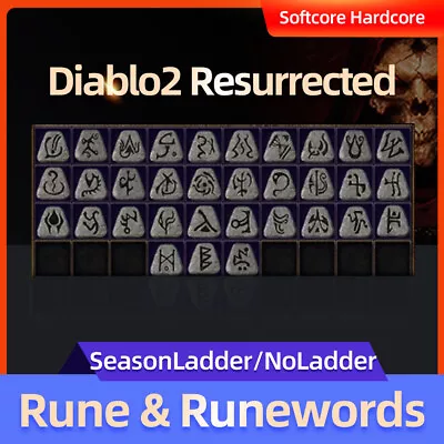Rune Zod Cham Jah Ber Sur Lo Ohm Vex Gul Ist Mal Um - Diablo2/II Resurrected D2R • $40