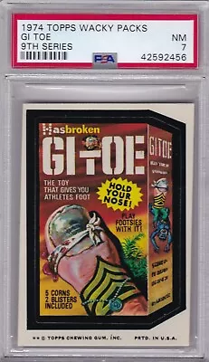 1974 Topps Wacky Packages GI TOE PSA 7 NM Series 9 Packs - TOUGH TITLE!  • $48.98