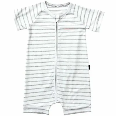 Bonds Baby Short Sleeve Zip Wondersuit Romper Pack Sizes 000 00 0 1 Grey White • $9.99