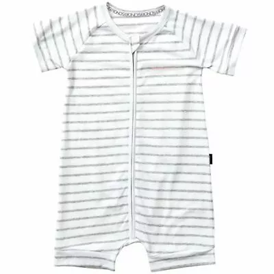 Bonds Baby Short Sleeve Zip Wondersuit Romper Pack Sizes 000 00 0 1 Grey White • $9.99