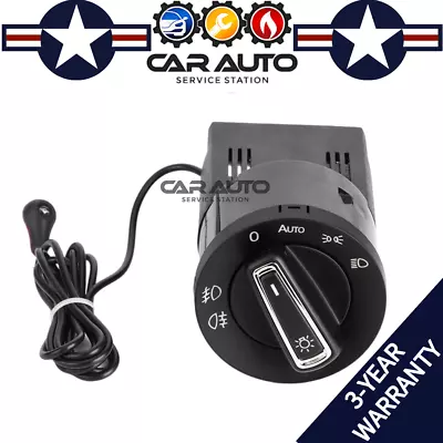 Auto Headlight Switch Chrome W/ Light Sensor Module For VW Golf Mk4 Passat Polo] • $34.81