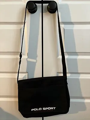 Ralph Lauren Polo Sport Messenger Crossbody Shoulder Bag Spell Out Flap • $15