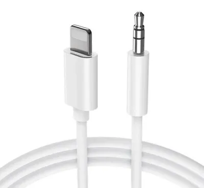 3.5mm Aux Audio To Lighting Adapter Cable -White • $8