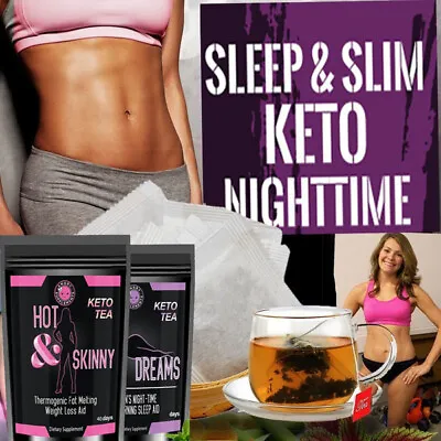 KETO TEA TOX ✶10 &20 DAY/NIGHT DETOX✶ EXTREME WEIGHT LOSS DIET Slimming BURN FAT • £13.99
