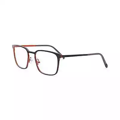 New Morel OGA 10195O GO06 Square Matte Black Orange Eyeglasses Authentic • $134