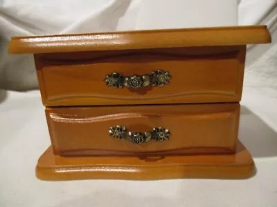 UNBRANDED Small Jewelry Box Mirror/Ring Holder/Pull Out Drawer/Pull  Up Top 6 W • $22.99