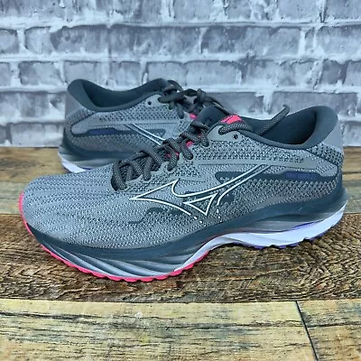 Mizuno Wave Rider 27 Gray Pink Running Shoes 411418 5F00 Womens Size 8.5 New • $93.49