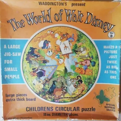  Waddingtons Present The World Of Walt Disney Children's Circular Jigsaw Puzzle  • £9.95