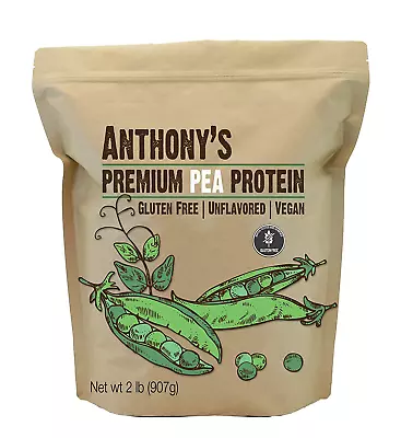 Anthony'S Premium Pea Protein 2 Lb Plant Based Gluten Free Unflavored Vegan • $26.49