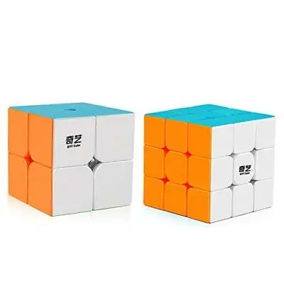 Coogam Qiyi Speed Cube Bundle 2x2 3x3 Magic Cube Set Qidi S 2x2 Warrior W 3x3 • $16.39