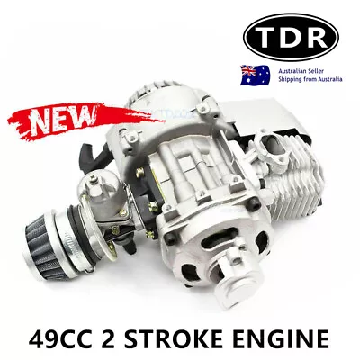 TDRMOTOR 49cc 2 Stroke Engine Motor Mini Pocket PIT Quad Dirt Bike ATV Buggy • $80.06