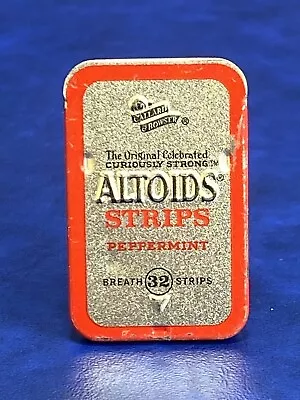 Empty Altoids Strips Tin Peppermint Breath Mint Sliding Mini Metal Tin Container • $17.10