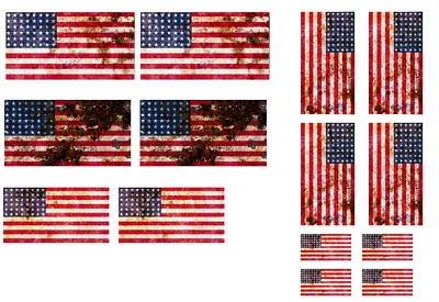 1:35 WW2 American Flags On 100% Cotton Model/diorama Set 6 • £6.95
