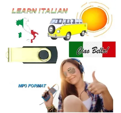 LEARN ITALIAN Language Training Course MP3 FORMAT ON USB • £11.99