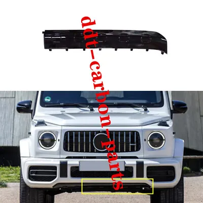 1Pcs For Mercedes G63 AMG 2019-2023 Glossy Black Left Front Bumper Guard Plate  • $260.09