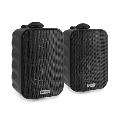 2x Black Waterproof Wall Mountable Speakers PA 100v Line System 120W UK Stock • £49