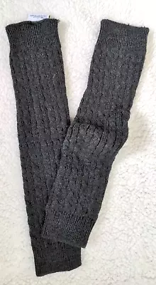 Vintage Vermont Country Store Gray Cable Knit Sweater Retro Leg Warmers USA • $22.49