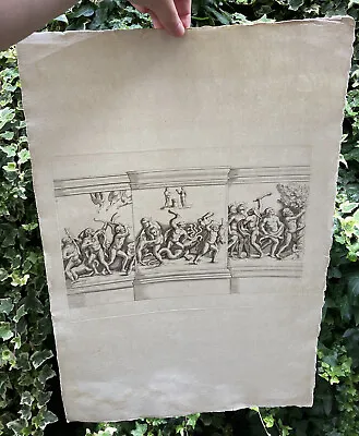 Large 18th Century Engraving Architectural Frieze Labours Of Hercules • £30