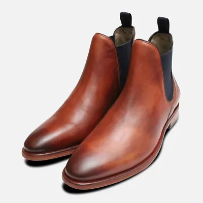 Burnished Chelsea Boots Allegro Tan By Oliver Sweeney • £149.95