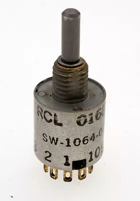 RCL SW-1064-02 01686 2 Pole 3 Position Sealed Mini Rotary Switch NOS • $4.95