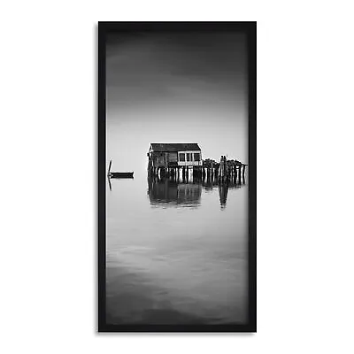 Warby Fishing Huts Pellestrina Venice Italy Photo Long Framed Wall Art 25X12 In • £29.99