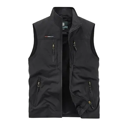 Work Vest Men Tactical Military Multi-pocket Sleeveless Jacket Fishing Coat Top • $42.65