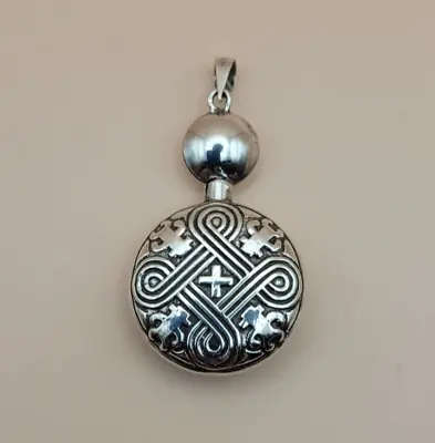 Vintage Mexico Sterling Silver 925 Perfume Bottle Pendant • $75