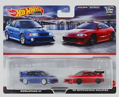 Hot Wheels 2023 Car Culture 2 Pack Lancer Evo VI  & Mitsubishi 95 Eclipse  1/64 • $15