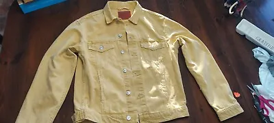 $30 • Buy Zara Yellow Denim Womens Jacket Size Small 