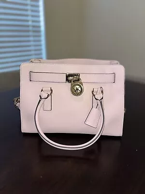 Michael Kors Hamilton Satchel Bag With Gold Chain - Light Pink • $70