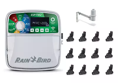 Rain Bird 12 Station ESP-TM2 Kit With Valves And Rain Sensor • $725