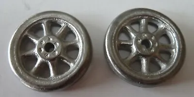 Pair Of Replacement Cast Metal 1 3/8   Diameter Spoked Wheel For Arcade Vehicle • $12.75