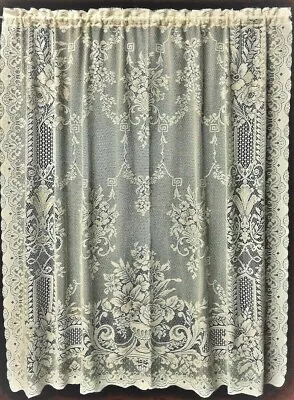 Fontaine Lace Panel 60  X 88  Cotton Blend Ivory Bedroom Livingroom Dining Room • $85