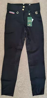 LadiesJet  Black Hickstead Breeches Jodhpurs Size 12 By Holland & Cooper BNWT • £99