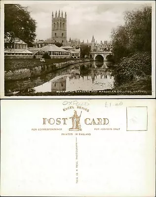 Oxford Botanical Gardens Magdalen College Real Photo RP Excel Series • £5.10