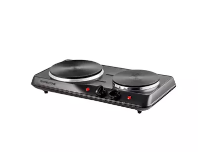 ELECTRIC COUNTERTOP DOUBLE BURNER Cooktop Hot Plate Stove 1700W Cooker Temp • $33.99