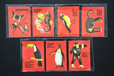 Vintage Matchbox Labels (1960s) Lithuania - Zoological Museum 7 Pieces (ML362) • $10
