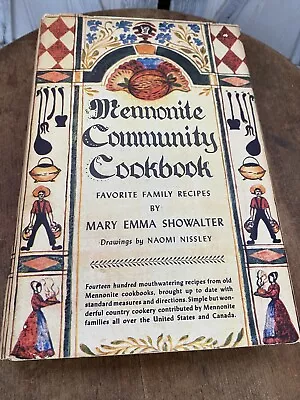 Mennonite Community Cookbook Mary Emma Showalter HC DJ 14th Printing 1969 VTG • $34.90