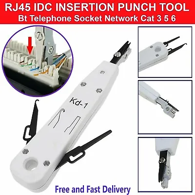 Rj45 Krone Style Idc Insertion Punch Push Down Tool Bt Telephone Socket Network. • £3.29