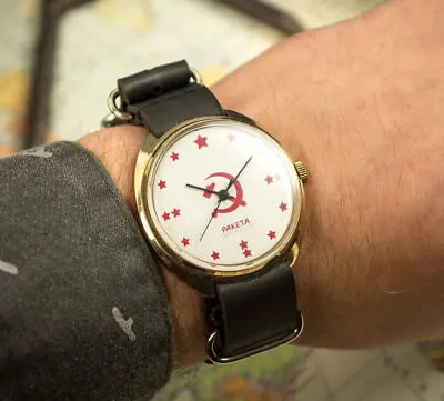 Soviet Watch Raketa Perestroika Ussr Watch AU. Vintage Watch Mens Watch USSR • £139.43