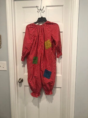 $15 • Buy VTG 70/80s Handmade  Children's Red Clown Costume, Size 6x-7