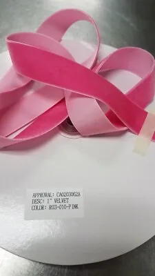 1  Pink Velvet Ribbon 25 Yard Spool • $3