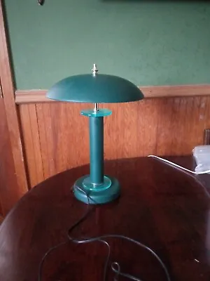 VTG 80’s Memphis Design Post MCM Green Metal Lamp Desk Table Touch Light EUC • $75