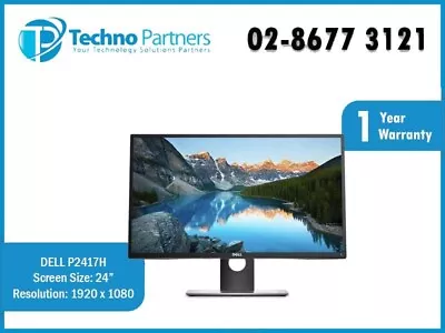 Dell P2417H 24  IPS FHD 1080p 1920 X 1080 IPS LED Monitor DP HDMI USB 3 WRNTY • $119