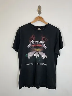 Vintage Y2K Metallica Master Of Puppets Band Tee Shirt Mens Large 2006 Used Fade • $29.99