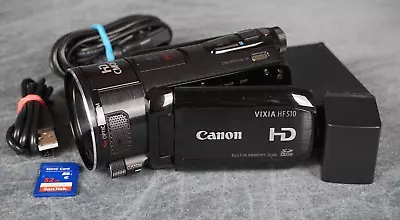 Canon VIXIA HF S10 Full HD 1080p AVCHD 32GB Flash Camcorder 10x W/ Extras Tested • $199.95