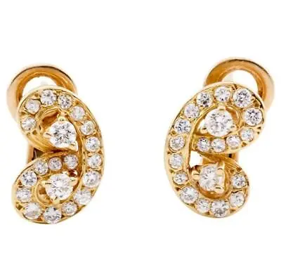 Van Cleef & Arpels Diamond 18K Yellow Gold Butterfly Earrings • $4720