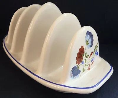 £2.99 • Buy Vgc Vintage Priory Bhs British Home Stores Ceramic Toast Rack Blue Floral Flower